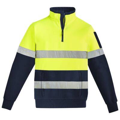 Mens Hi Vis 1/4 Zip Pullover - Hoop Taped Thumbnail