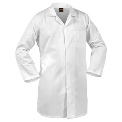 Dustcoat Workzone Polycotton Food Industry Domed White Thumbnail