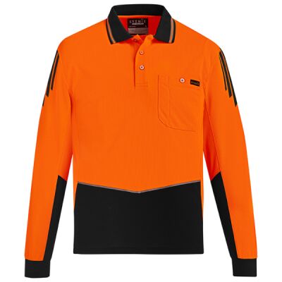 Mens Hi Vis Flux L/S Polo Thumbnail