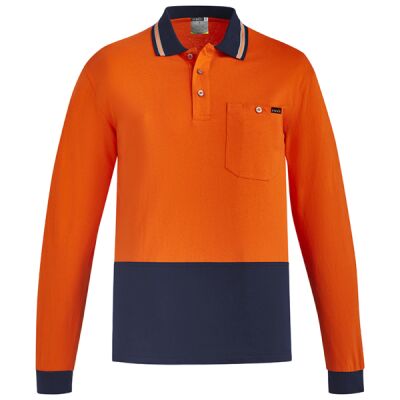 Mens Hi Vis Cotton L/S Polo Thumbnail