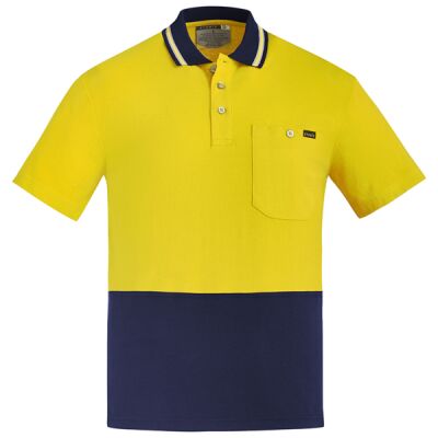 Mens Hi Vis Cotton S/S Polo Thumbnail