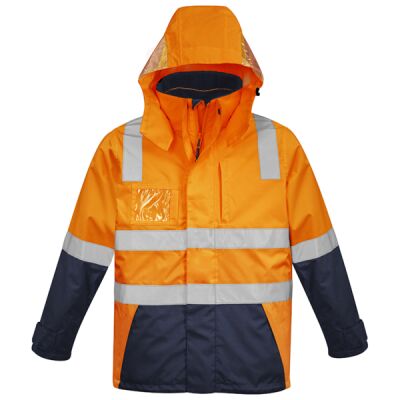 Mens Hi Vis 4 in 1 Waterproof Jacket Thumbnail