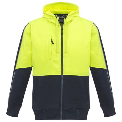 Unisex Hi Vis Full Zip Hoodie  Thumbnail